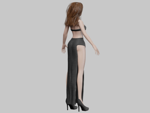 Cartoon pretty girl V32248 3Dモデル