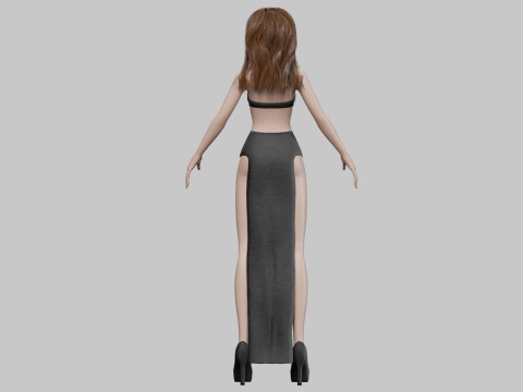 Cartoon pretty girl V32248 3Dモデル