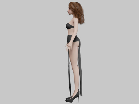 Cartoon pretty girl V32248 3Dモデル
