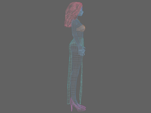 Cartoon pretty girl V32248 3Dモデル