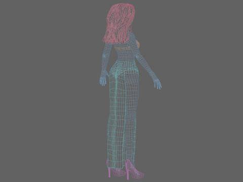Cartoon pretty girl V32248 3Dモデル
