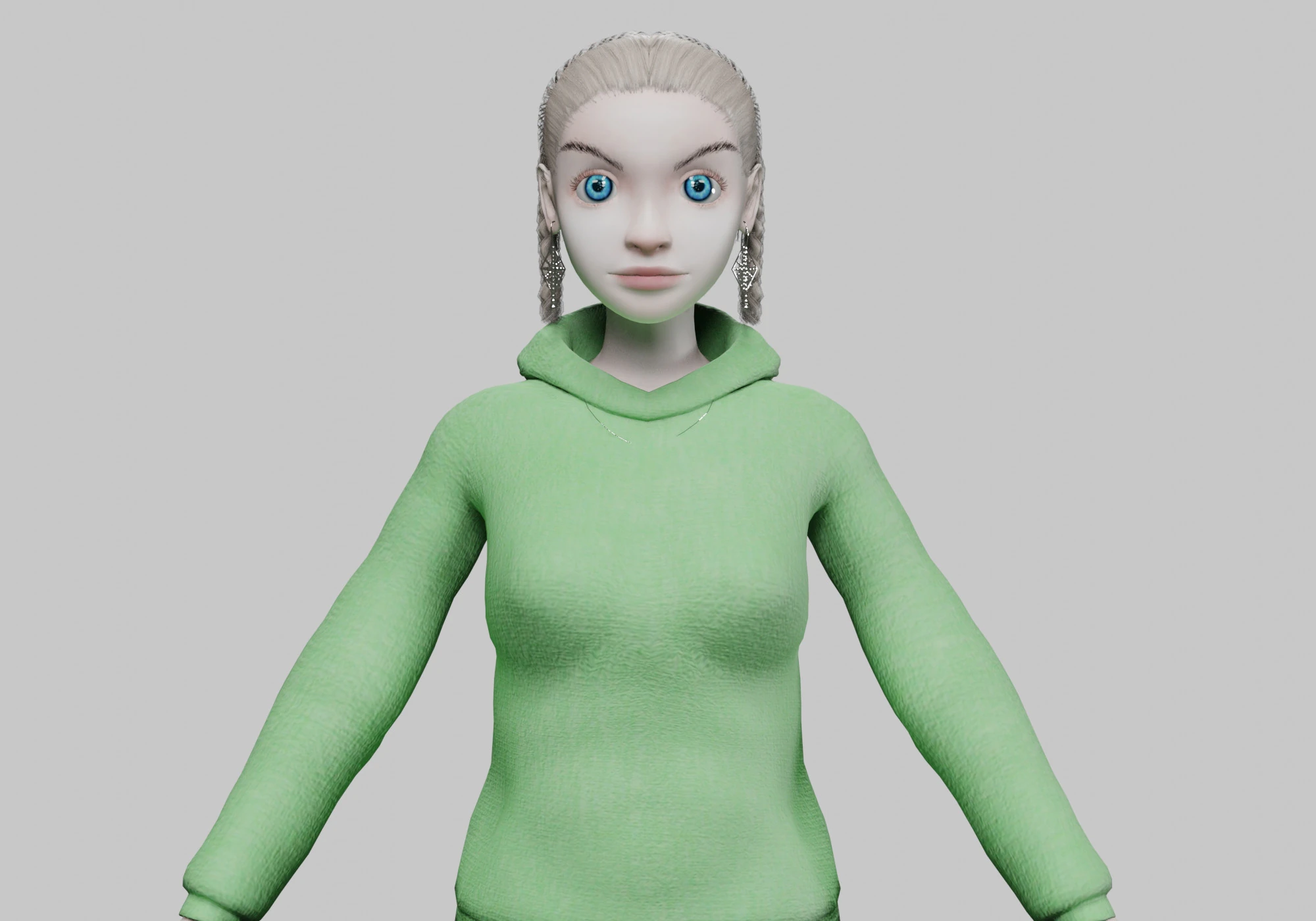 Cartoon standard girl V30277 3D Model .c4d .max .obj .3ds .fbx .stl .blend 