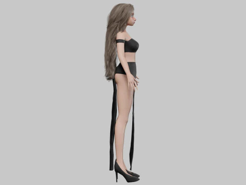Cartoon sweet girl V36623 3D Model