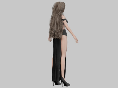 Cartoon sweet girl V36623 Modelo 3D