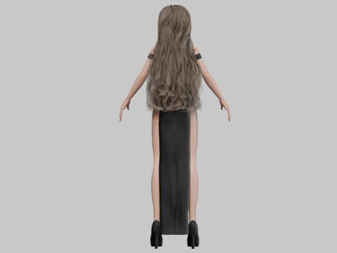 Cartoon sweet girl V36623 3D Model