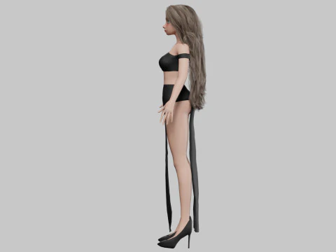 Cartoon sweet girl V36623 3D Model
