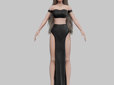 Cartoon sweet girl V36623 Modelo 3D