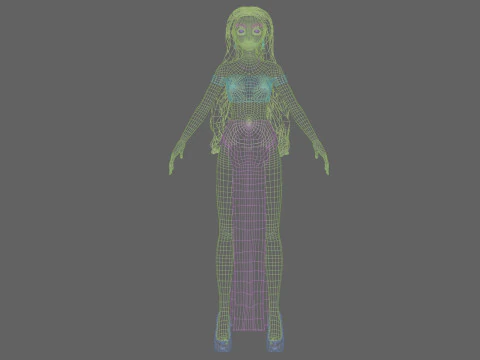 Cartoon sweet girl V36623 3D Model