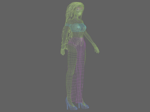 Cartoon sweet girl V36623 Modelo 3D