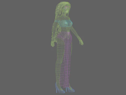 Cartoon sweet girl V36623 3D Model