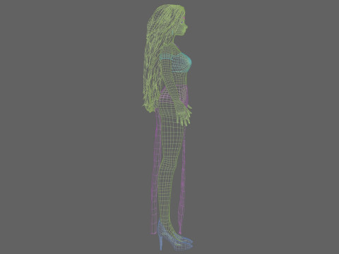 Cartoon sweet girl V36623 Modelo 3D