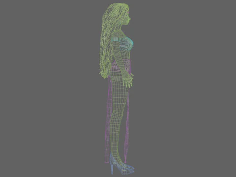 Cartoon sweet girl V36623 3D Model