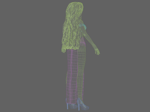 Cartoon sweet girl V36623 Modelo 3D
