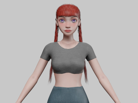 Classic pretty girl V26493 Modèle 3D