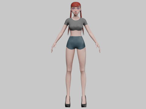 Classic pretty girl V26493 Model 3D