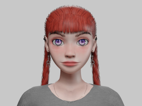 Classic pretty girl V26493 Model 3D