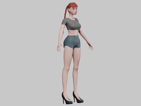 Classic pretty girl V26493 Model 3D