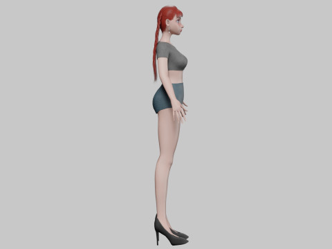 Classic pretty girl V26493 Model 3D