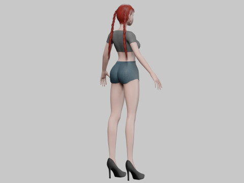 Classic pretty girl V26493 Model 3D