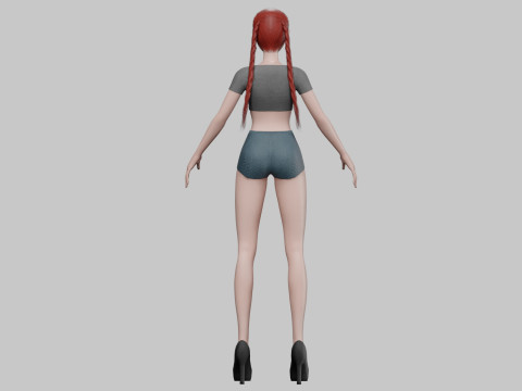 Classic pretty girl V26493 Model 3D