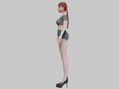 Classic pretty girl V26493 Model 3D