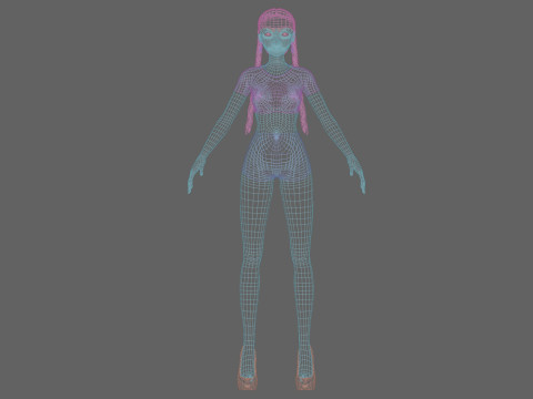 Classic pretty girl V26493 Model 3D