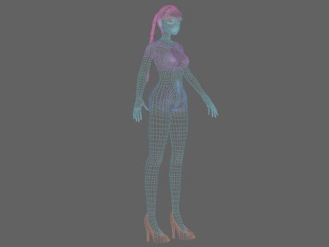 Classic pretty girl V26493 Model 3D