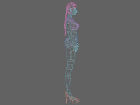 Classic pretty girl V26493 Model 3D