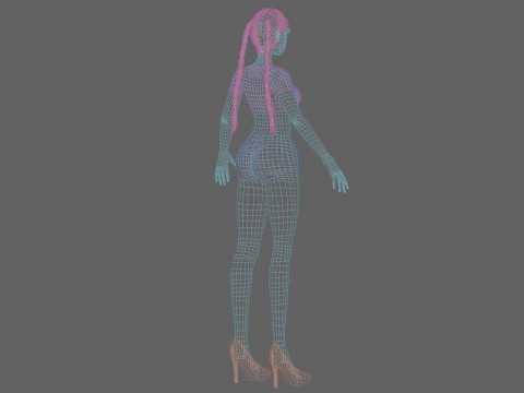 Classic pretty girl V26493 Model 3D