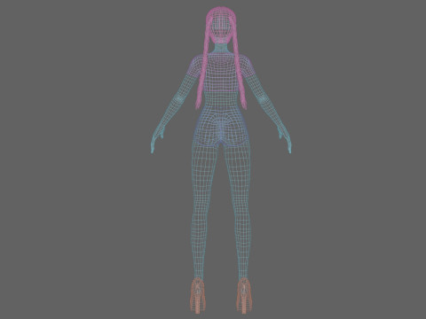 Classic pretty girl V26493 Model 3D