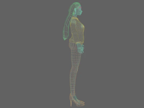 Classic young girl V26910 3D Model