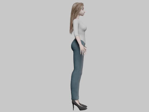 Cool cartoon girl V31368 Modello 3D