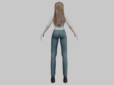 Cool cartoon girl V31368 Modello 3D