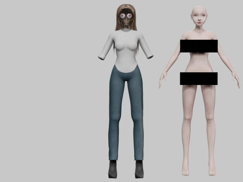 Cool cartoon girl V31368 Modello 3D