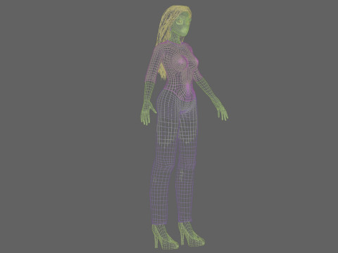 Cool cartoon girl V31368 Modello 3D