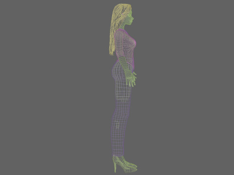 Cool cartoon girl V31368 Modello 3D