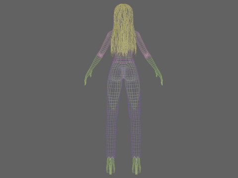Cool cartoon girl V31368 Modello 3D