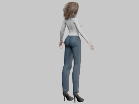 Cool cute girl V31234 3D Модель