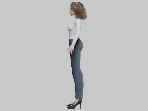 Cool cute girl V31234 3D Модель