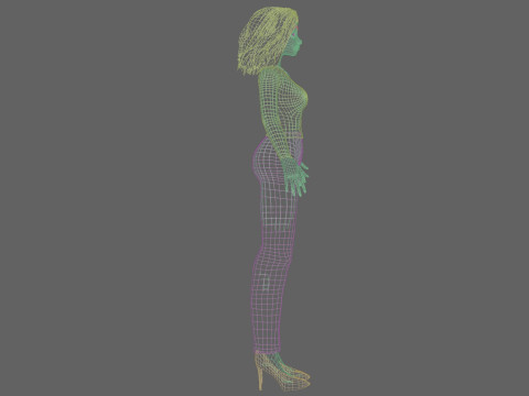 Cool cute girl V31234 3D Модель