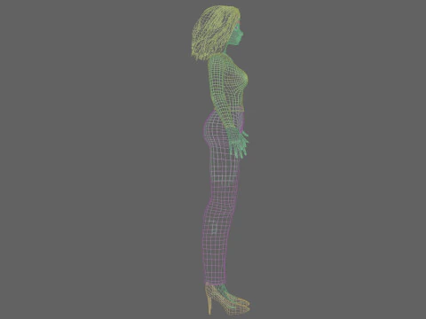Cool cute girl V31234 3D Model