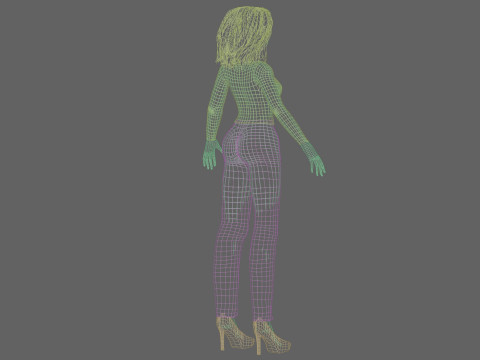 Cool cute girl V31234 3D Модель