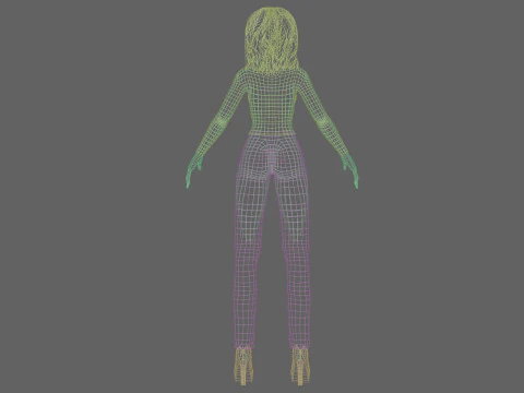 Cool cute girl V31234 3D Model