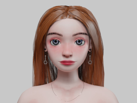 Cool young girl V31044 3D-Modell
