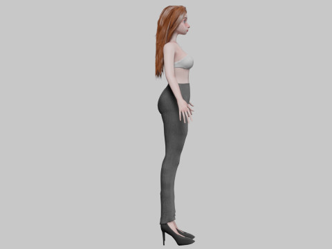 Cool young girl V31044 3D-Modell
