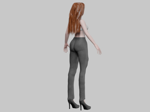 Cool young girl V31044 3D-Modell