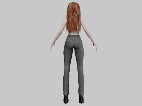 Cool young girl V31044 3D-Modell