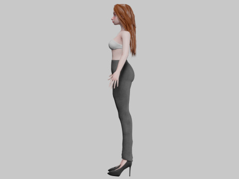 Cool young girl V31044 3D-Modell