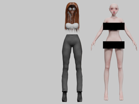 Cool young girl V31044 3D-Modell