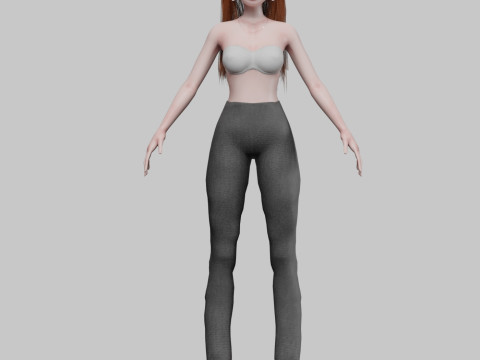 Cool young girl V31044 3D-Modell